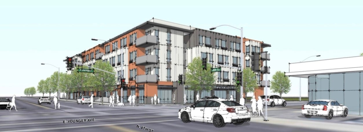 Preliminary rendering of 4th & Younger
